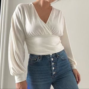 Dynamite V-Neck Blouse
